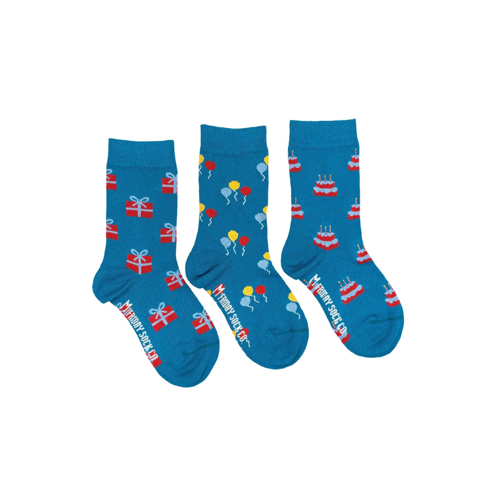 Kid's Happy Birthday Socks-Kid's Socks-Canada-Friday Sock Co.