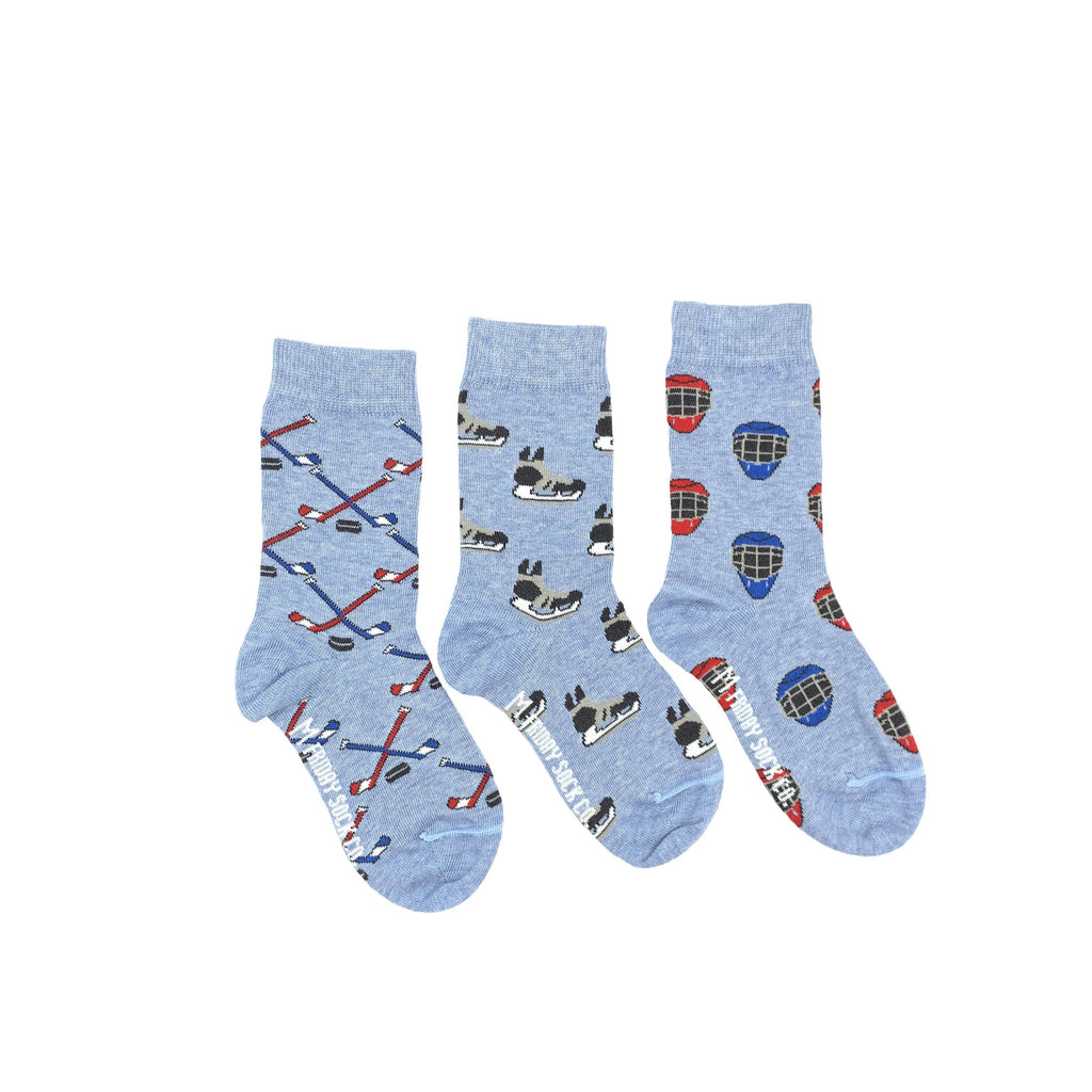 Kid's Hockey Skate, Hockey Stick, & Goalie Mask Socks-Kid's Socks-Canada-Friday Sock Co.