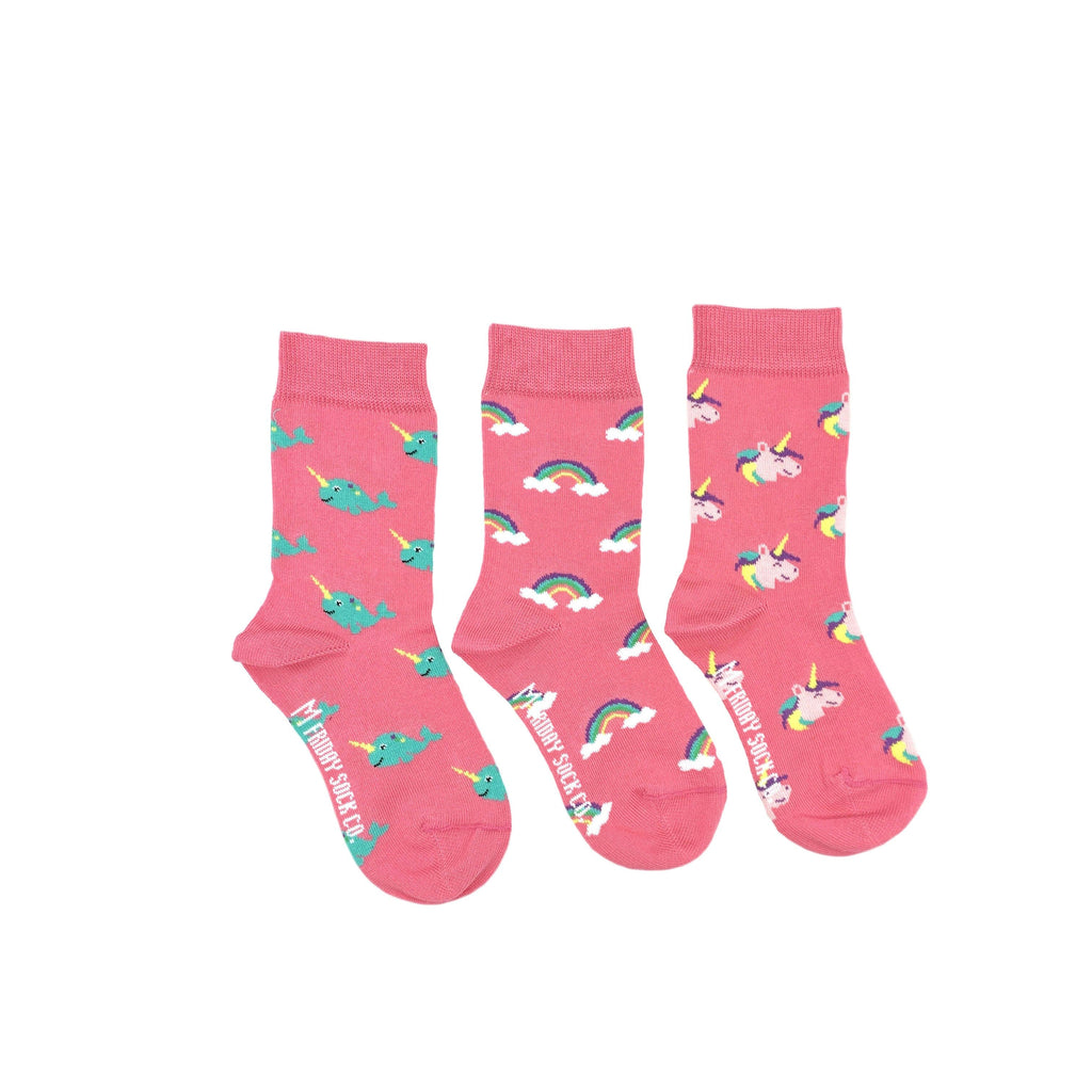 Kid's Rainbow, Unicorn, & Narwhal Socks-Kid's Socks-Canada-Friday Sock Co.