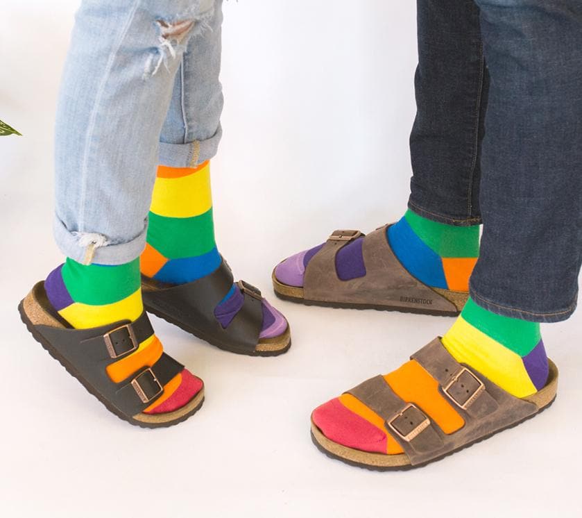 Men's Love is Love Rainbow Socks-Canada-Friday Sock Co.