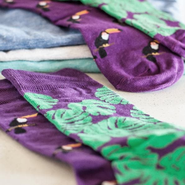 Men's Toucan & Monstera Socks-Men's Socks-Canada-Friday Sock Co.