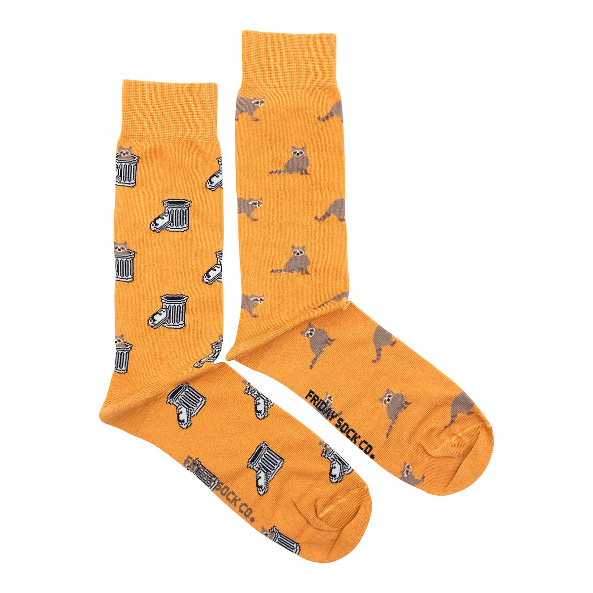 Men's Raccoon & Trash Socks | Mismatched by Design | Friday Sock Co.