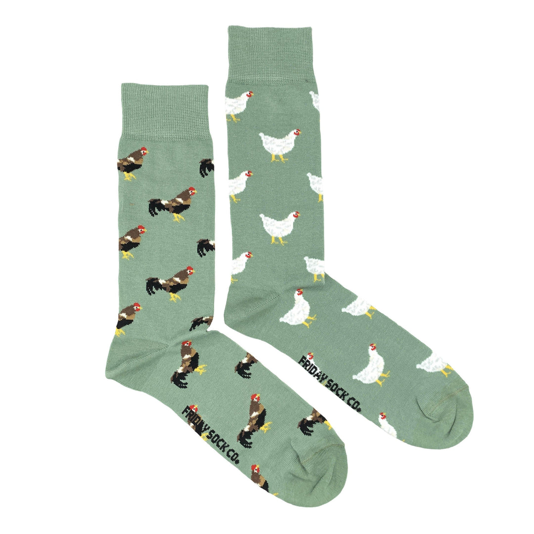 Men's Chicken & Rooster Socks-Men's Socks-Canada-Friday Sock Co.