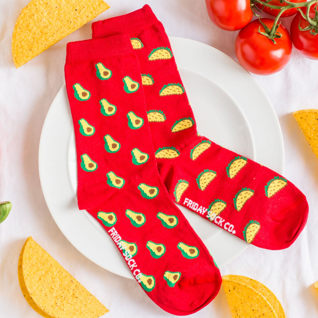 Women's Avocado & Taco Socks-Women's Socks-Canada-Friday Sock Co.