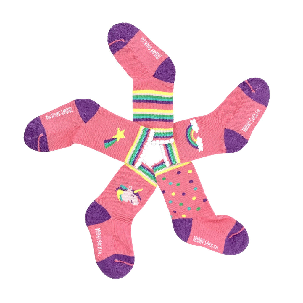 Baby Unicorn & Rainbow Socks-Baby Socks-Canada-Friday Sock Co.