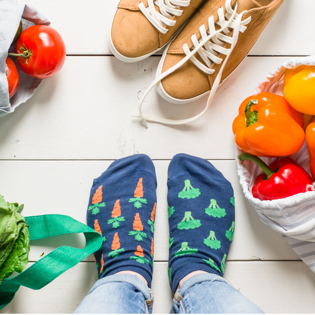 Women's Broccoli & Carrot Veggie Socks-Canada-Friday Sock Co.