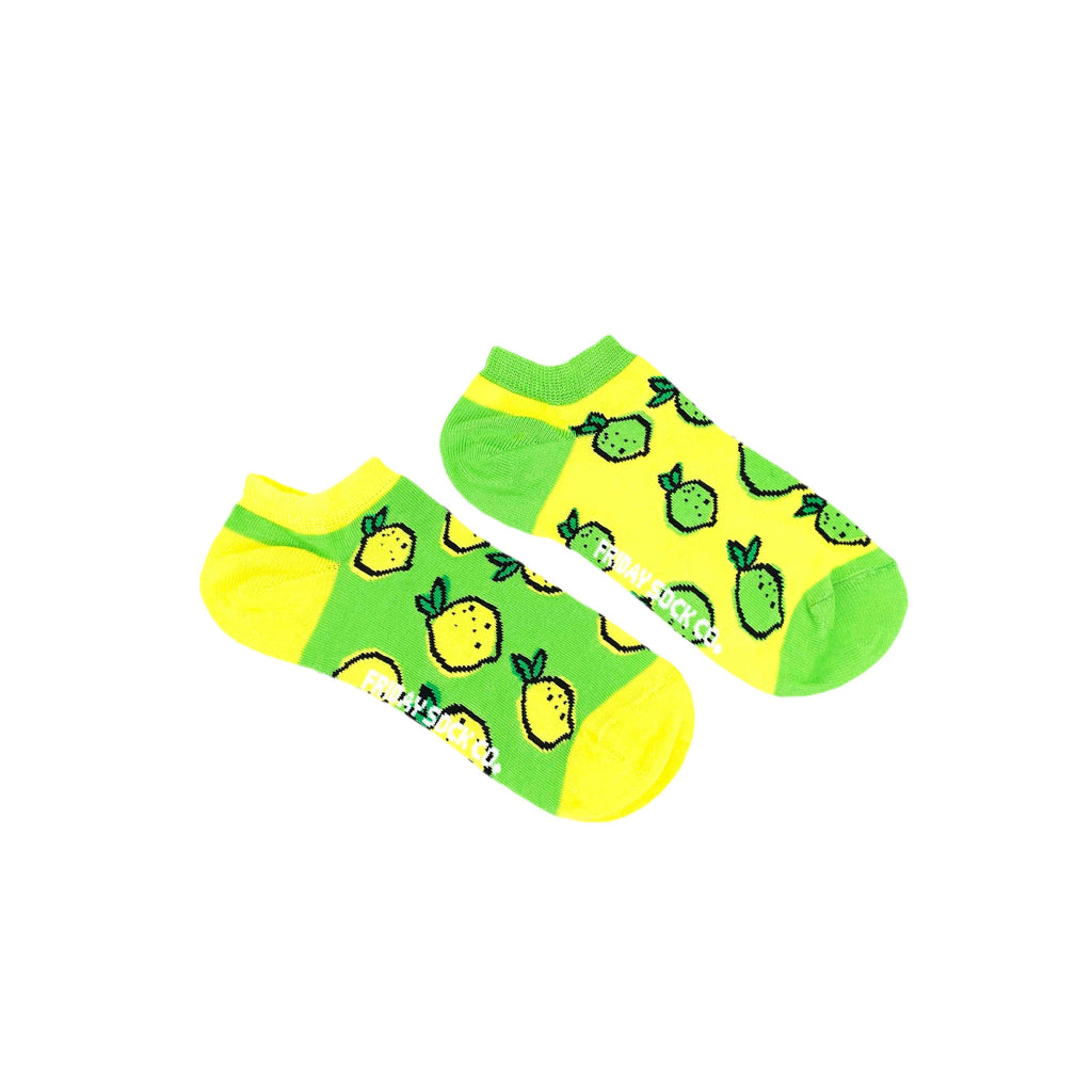 Women's Lemon & Lime Ankle Socks-Women's Ankle Socks-Canada-Friday Sock Co.