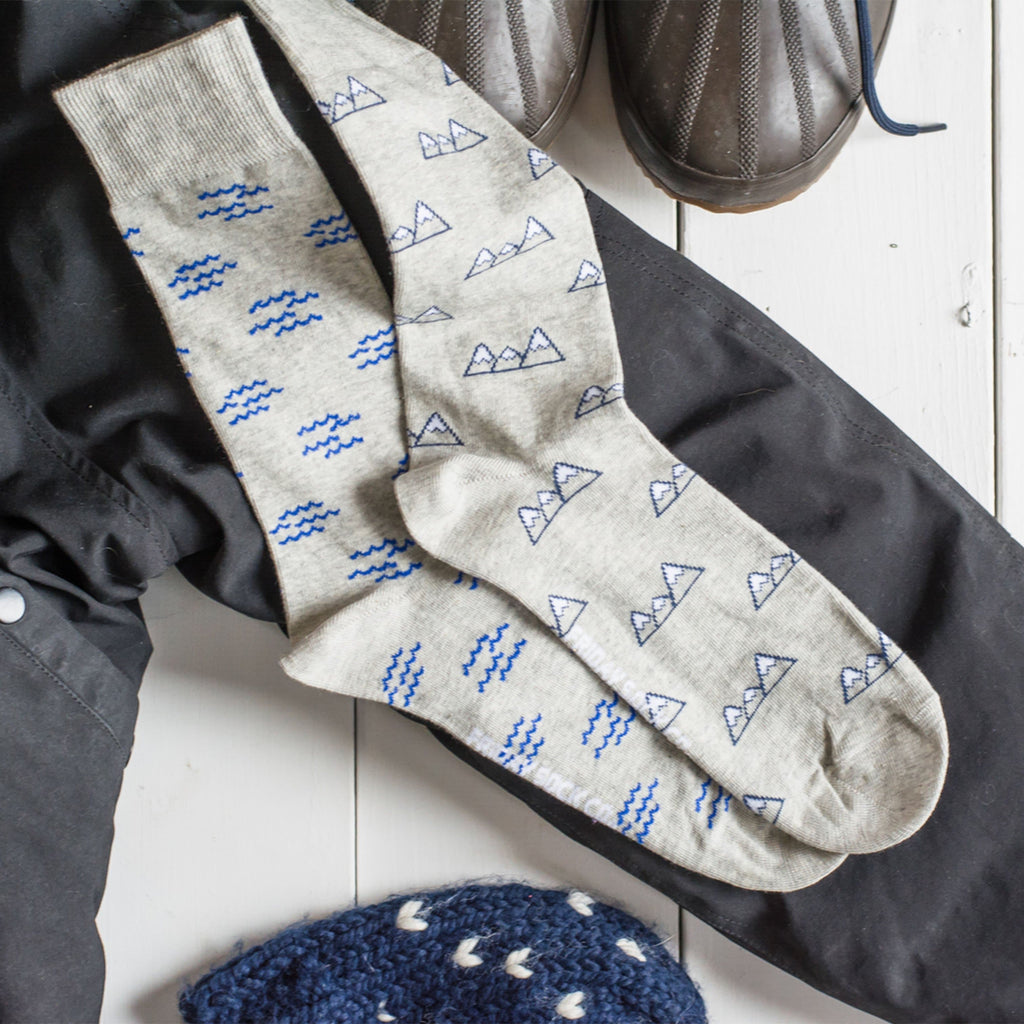 Men's Mountain & Wave Socks-Canada-Friday Sock Co.