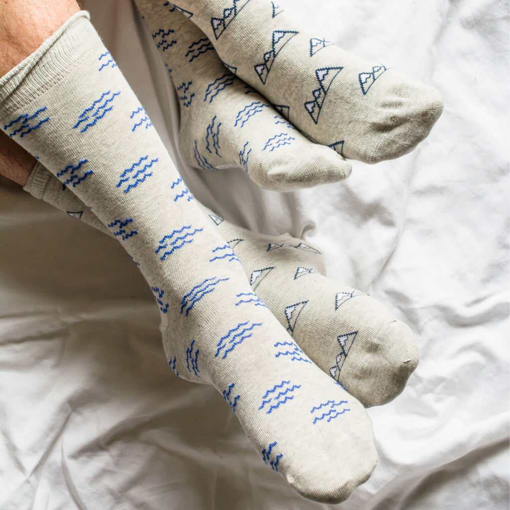 Men's Mountain & Wave Socks-Canada-Friday Sock Co.