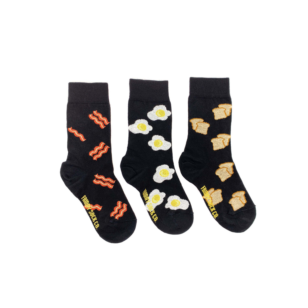 Kid's Bacon, Egg & Toast Socks-Kid's Socks-Canada-Friday Sock Co.