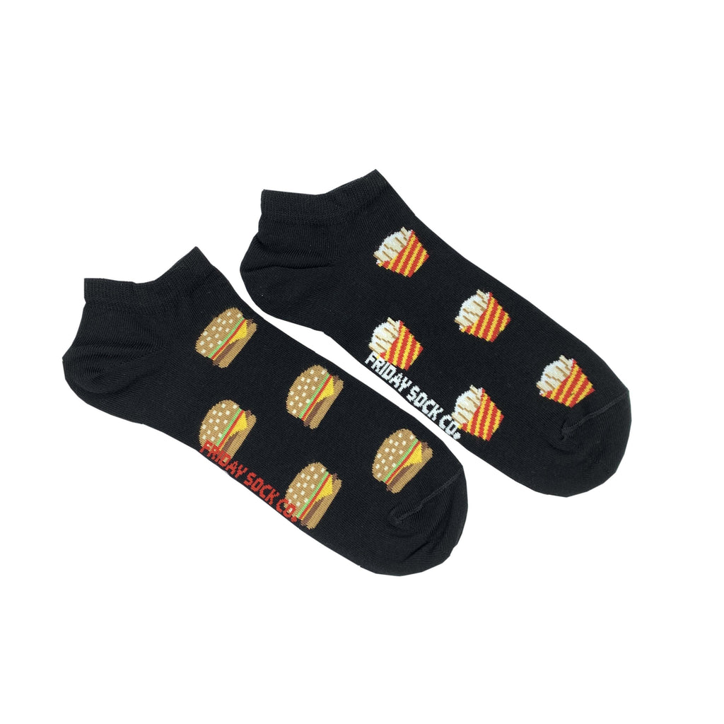 Men's Fries & Burger Ankle Socks-Men's Ankle Socks-Canada-Friday Sock Co.