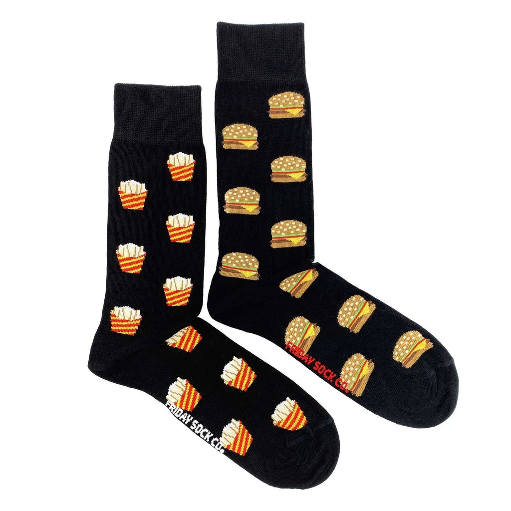 Men's Fries & Burger Socks-Canada-Friday Sock Co.