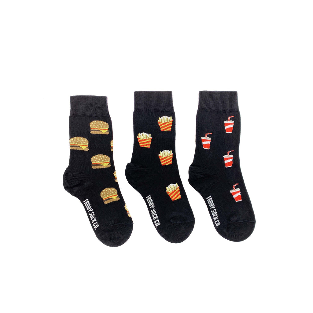 Kid's Burger, Fries, & Soda Socks-Kid's Socks-Canada-Friday Sock Co.