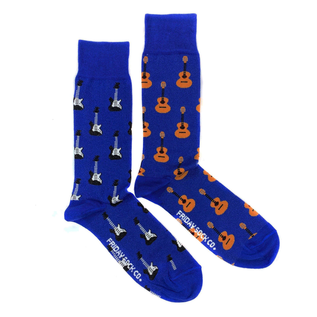 Men's Acoustic Guitar & Electric Guitar Socks-Men's Socks-Canada-Friday Sock Co.