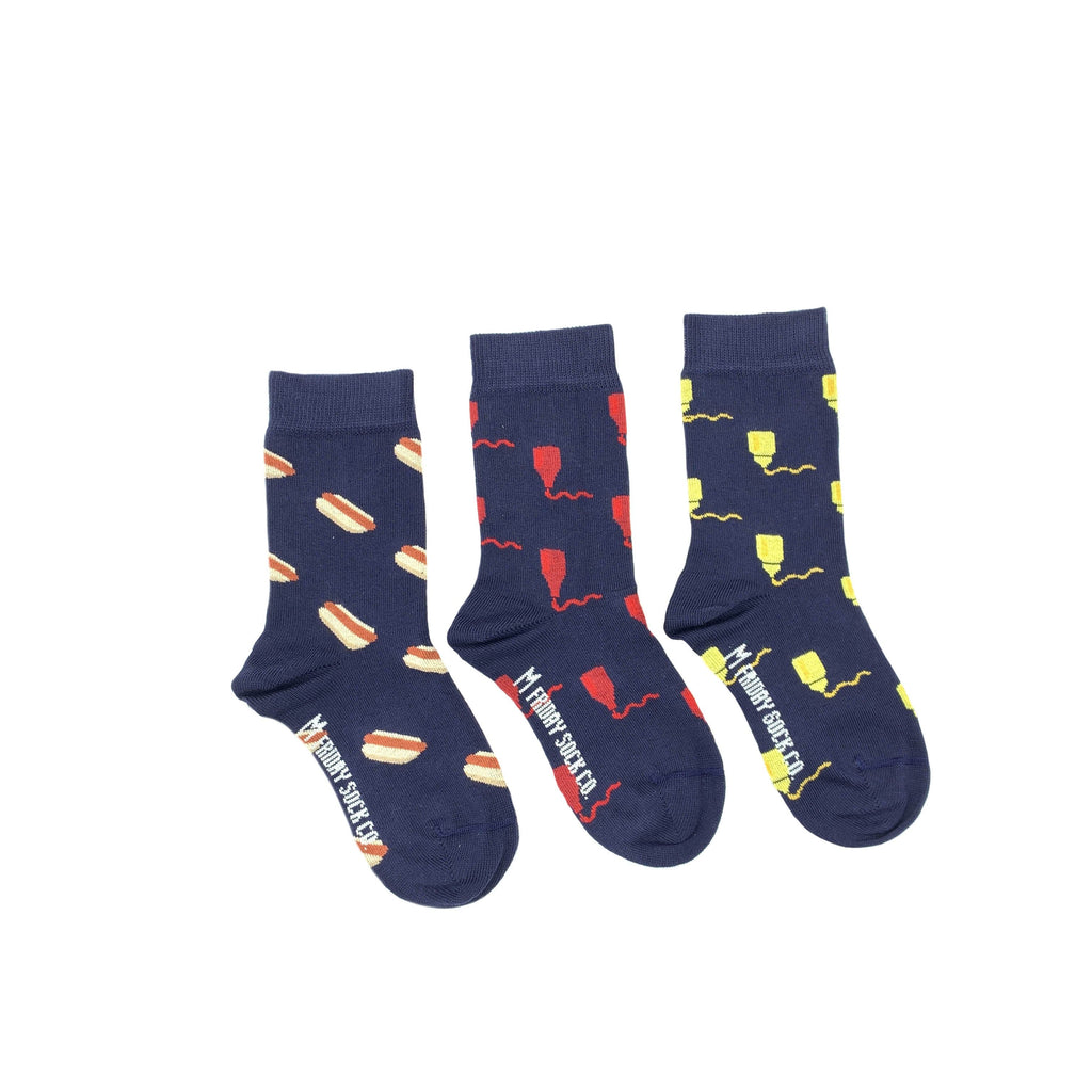 Kid's Mustard, Ketchup, & Hot Dog Socks-Kid's Socks-Canada-Friday Sock Co.