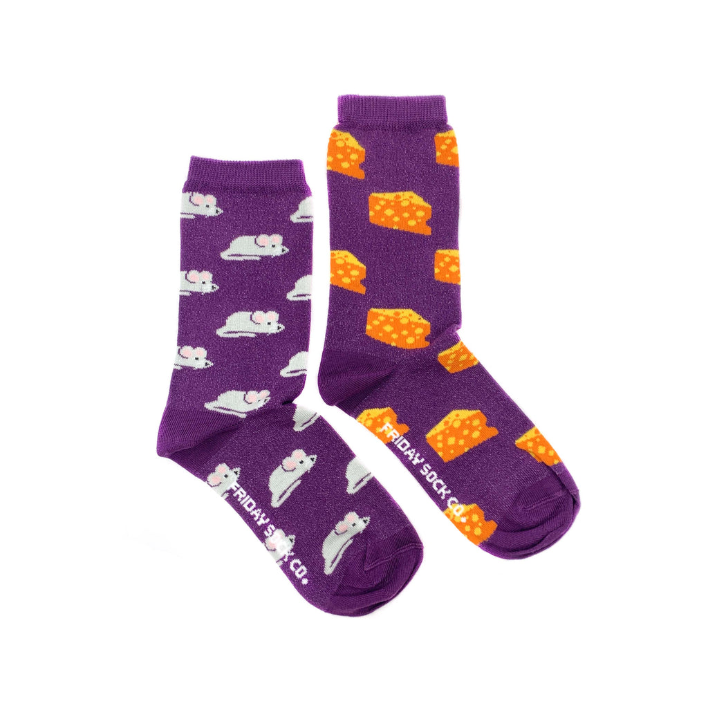 Women's Mouse & Cheese Socks-Canada-Friday Sock Co.