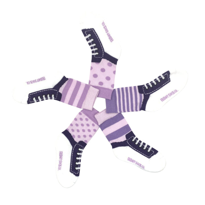 Baby Purple &amp; Lilac Sneaker Socks