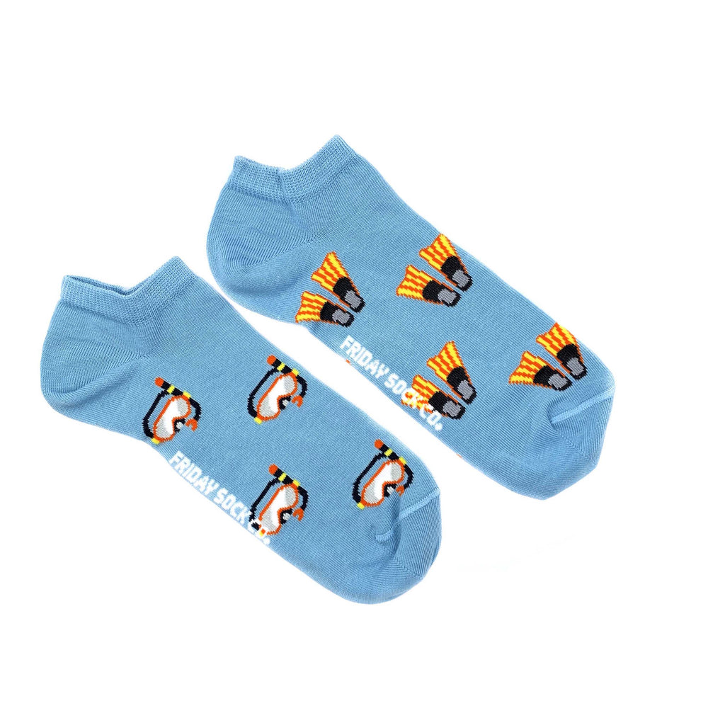 Men's Snorkel & Flipper Ankle Socks-Men's Ankle Socks-Canada-Friday Sock Co.