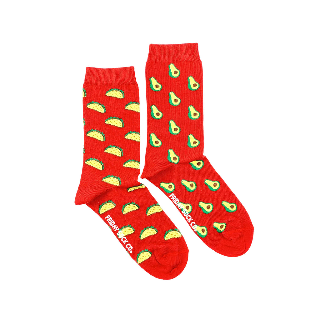Women's Avocado & Taco Socks-Women's Socks-Canada-Friday Sock Co.