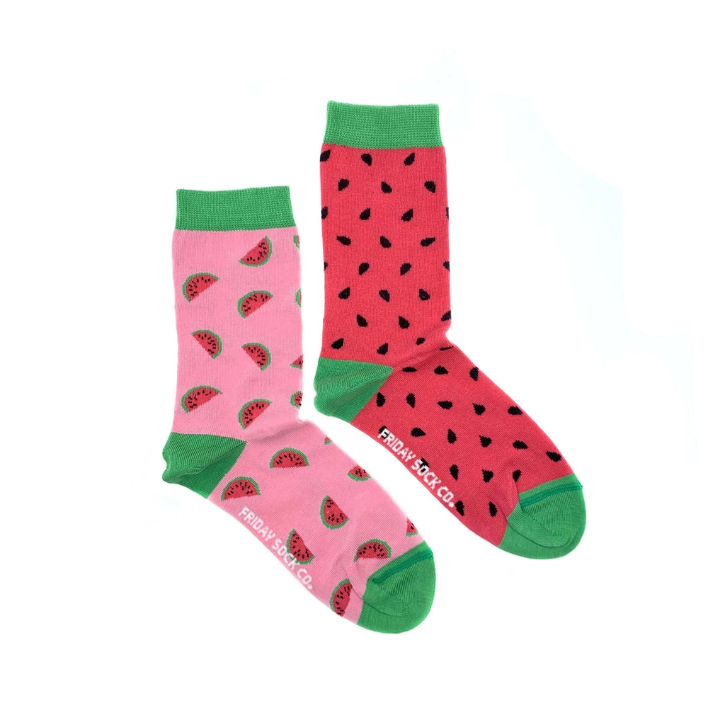 Women's Inside Out Watermelon Socks-Canada-Friday Sock Co.