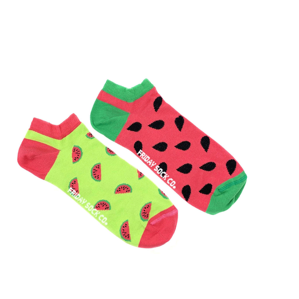 Men's Inside Out Watermelon Ankle Socks-Men's Ankle Socks-Canada-Friday Sock Co.